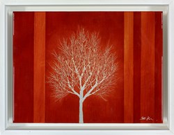 Red Skies II by Nakisa Seika - Glazed Original Painting on Board sized 12x9 inches. Available from Whitewall Galleries