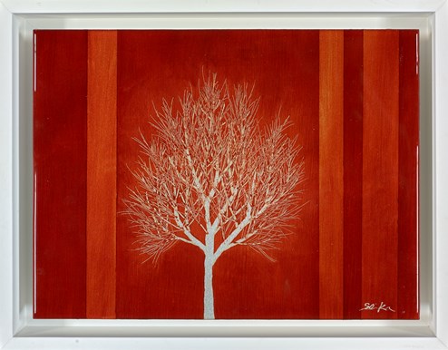 Red Skies II by Nakisa Seika - Glazed Original Painting on Board